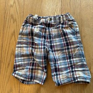 Janie and Jack Red Blue Preppy plaid shorts boys Size 6 Adjustable Waist